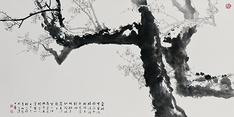 Artwork Plum Blossom by Jiang Jing-rong